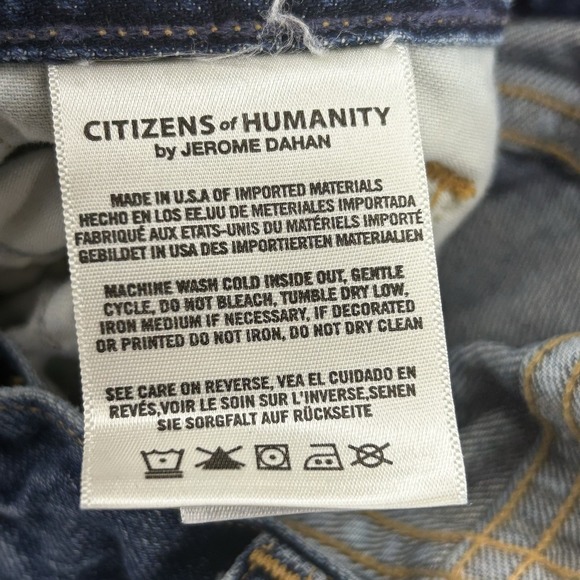 Citizen of Humanity Liya Jeans Women 31 High Rise Classi Fit Crop Blue Denim USA - Picture 12 of 15